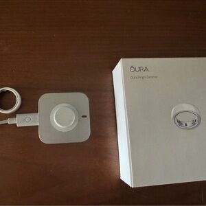 Oura Silver Ring with Charging Base